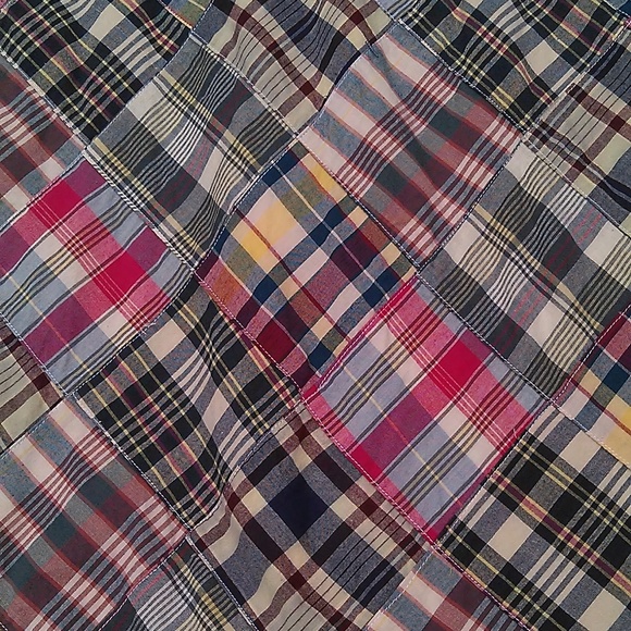 American Eagle Women's Size 0 Madras Patchwork Plaid Strapless Sun Dress - Picture 2 of 8